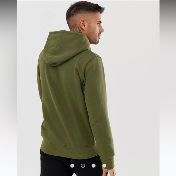 PULL AND BEAR KHAKI GREEN HOODIE SIZE SMALL - Picture 2 of 5